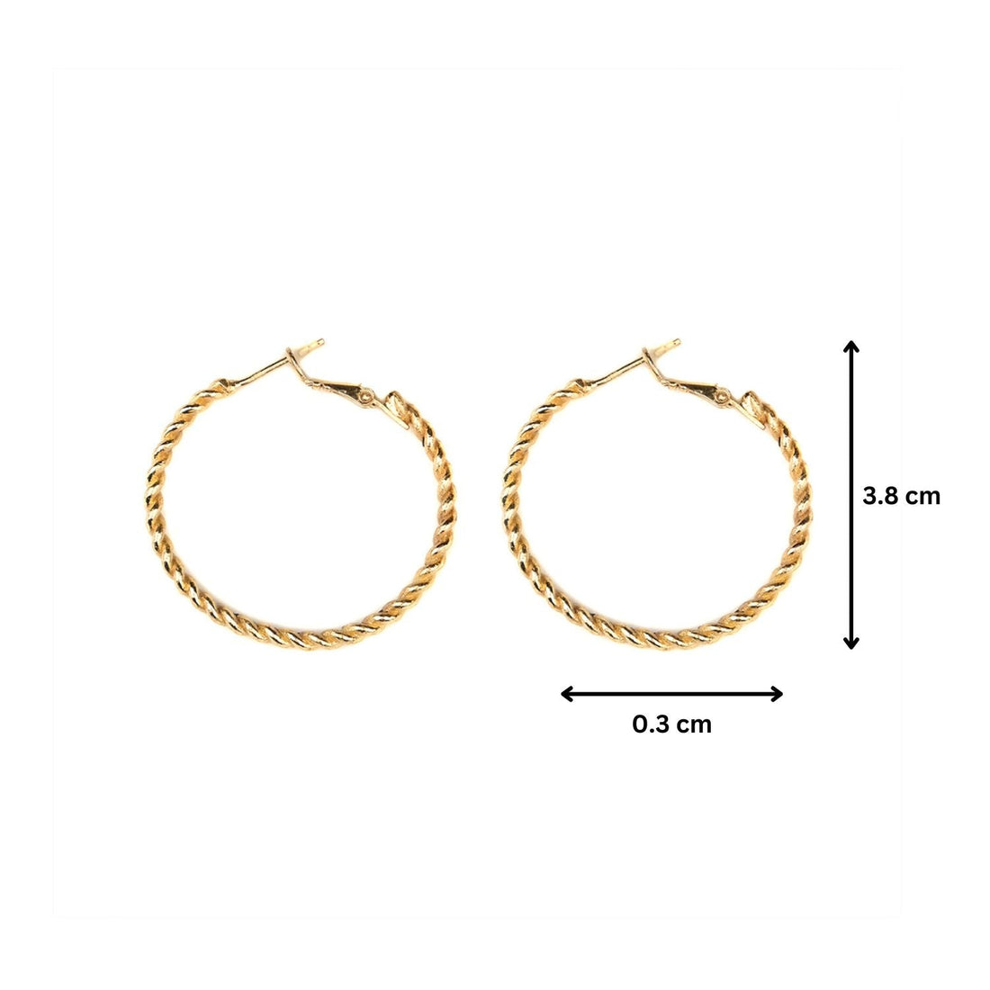 Gold Twirl Hoops