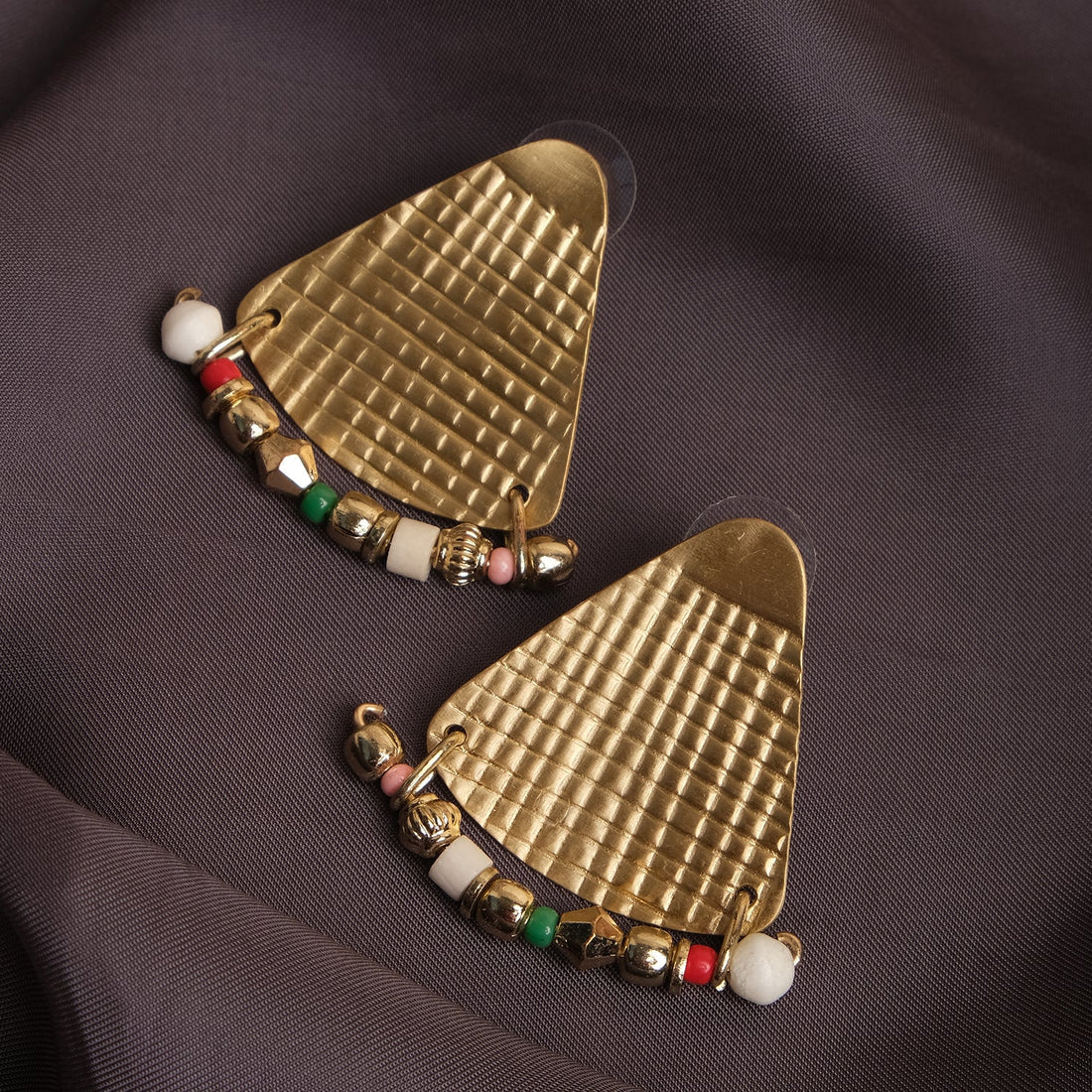 Gold plated Prism Earrings