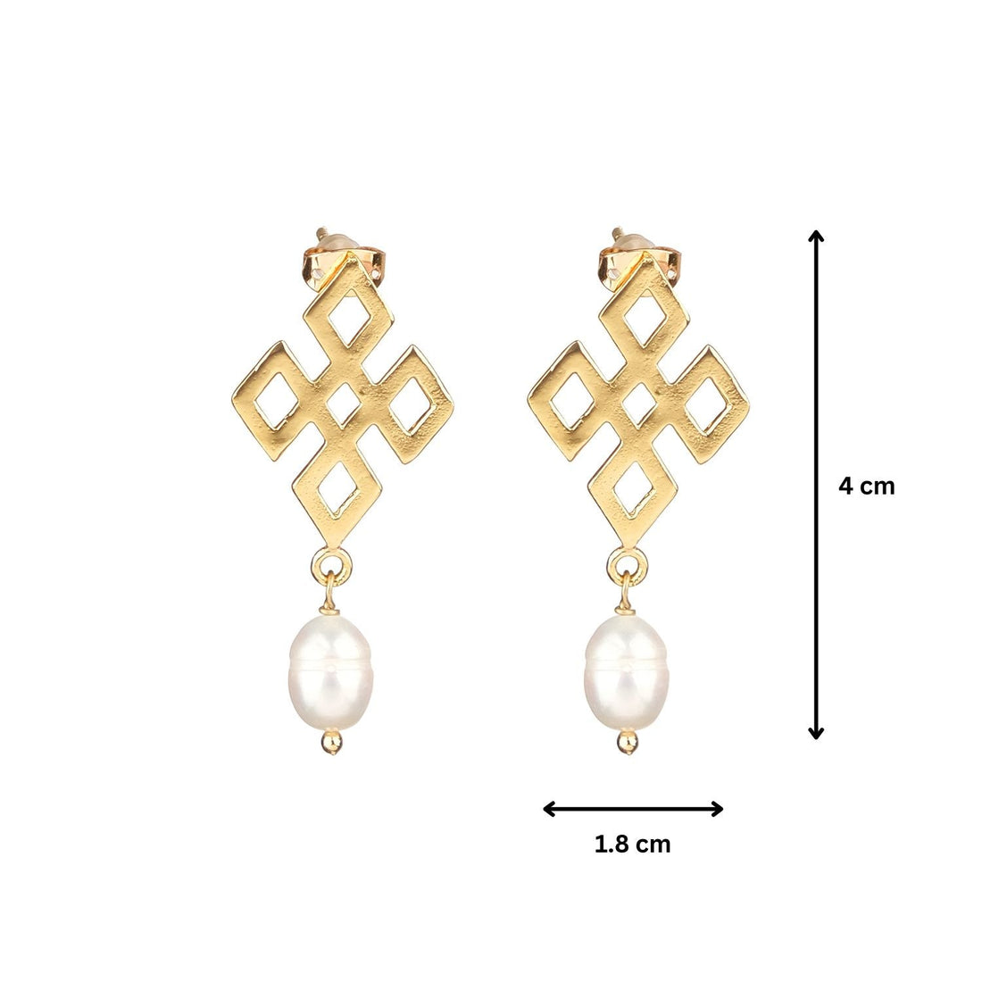 Golden Baroque Dangling Earrings