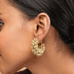 Golden Beads Hoop Earrings