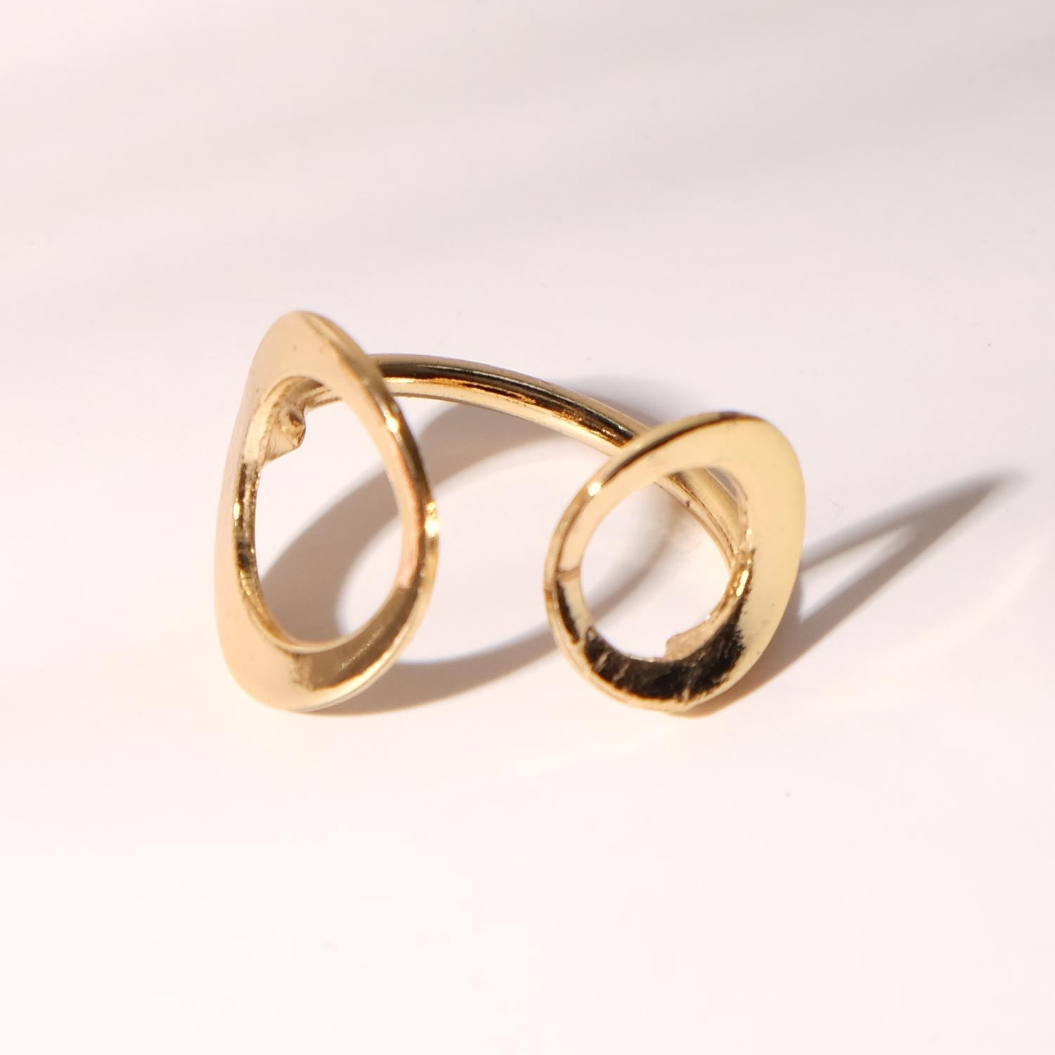 Golden Halo Disc Ring