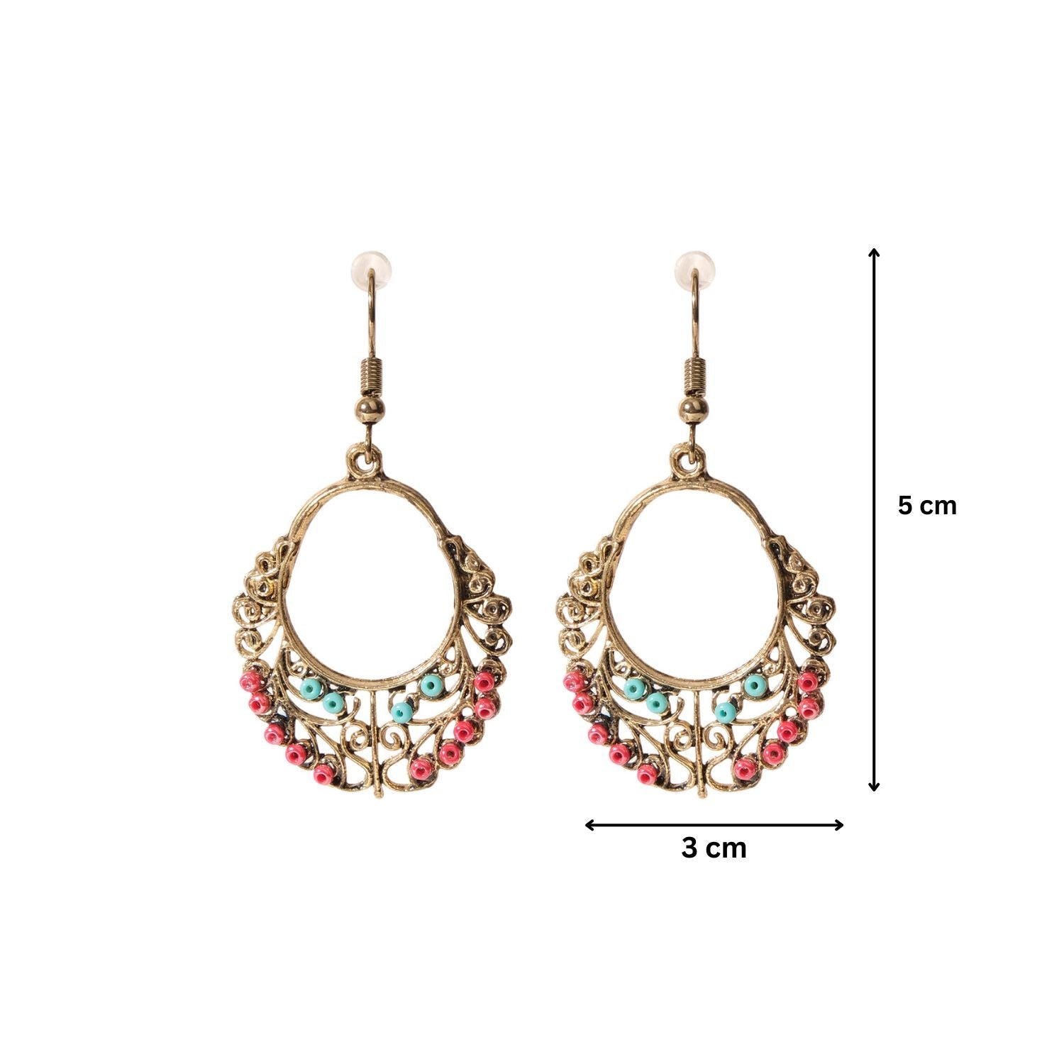 Golden Heritage Mosaic Fish Hook Earrings