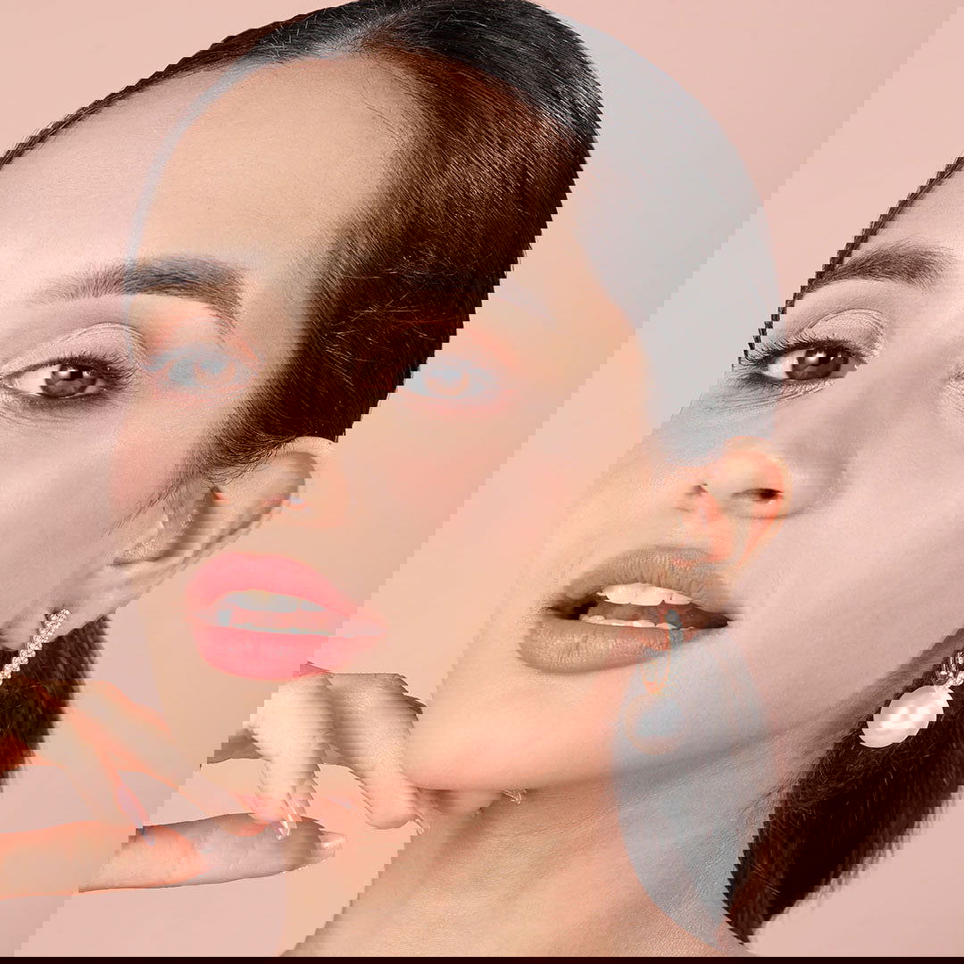 Golden Pearl Drop Earrings