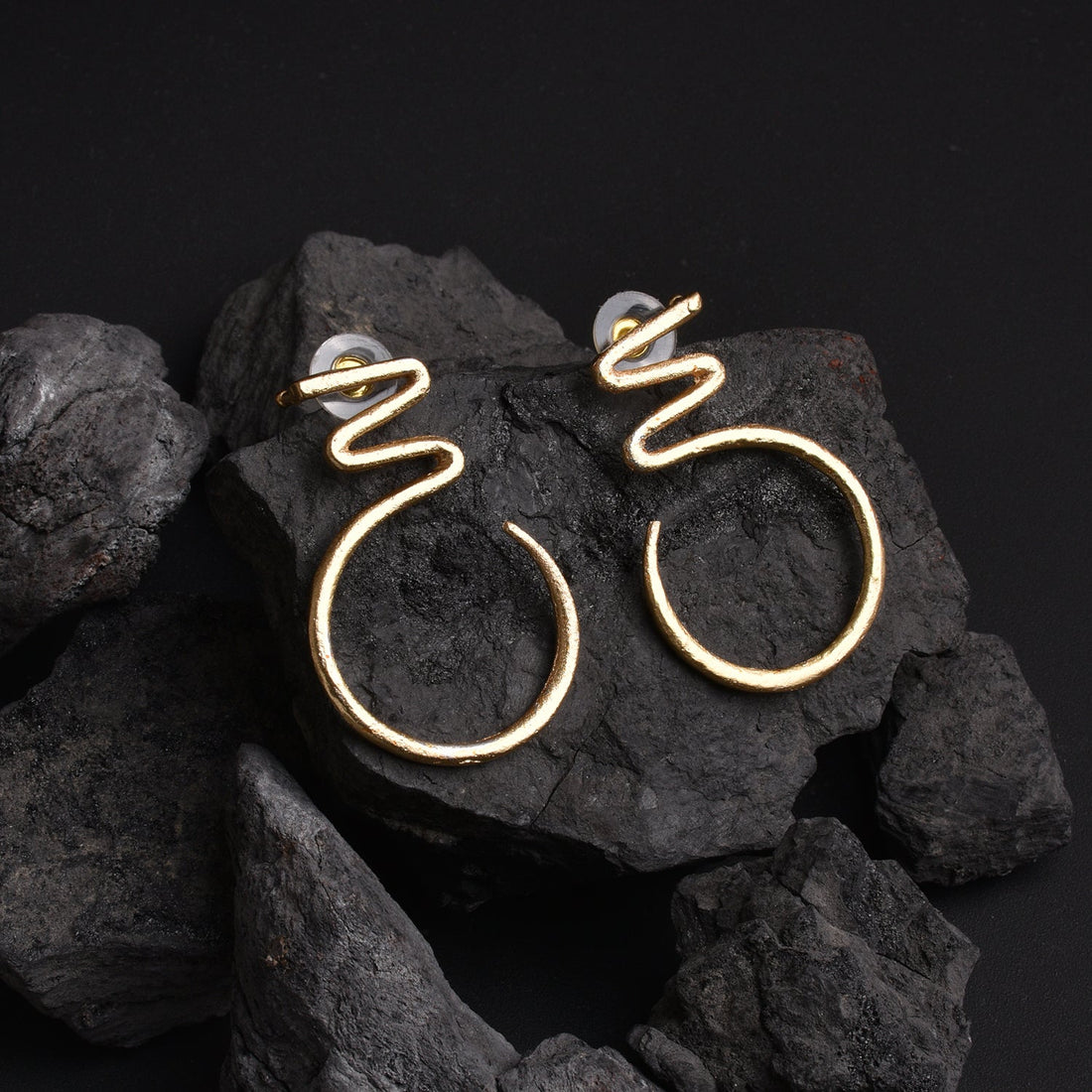 Golden Zigzag Gilded Earrings