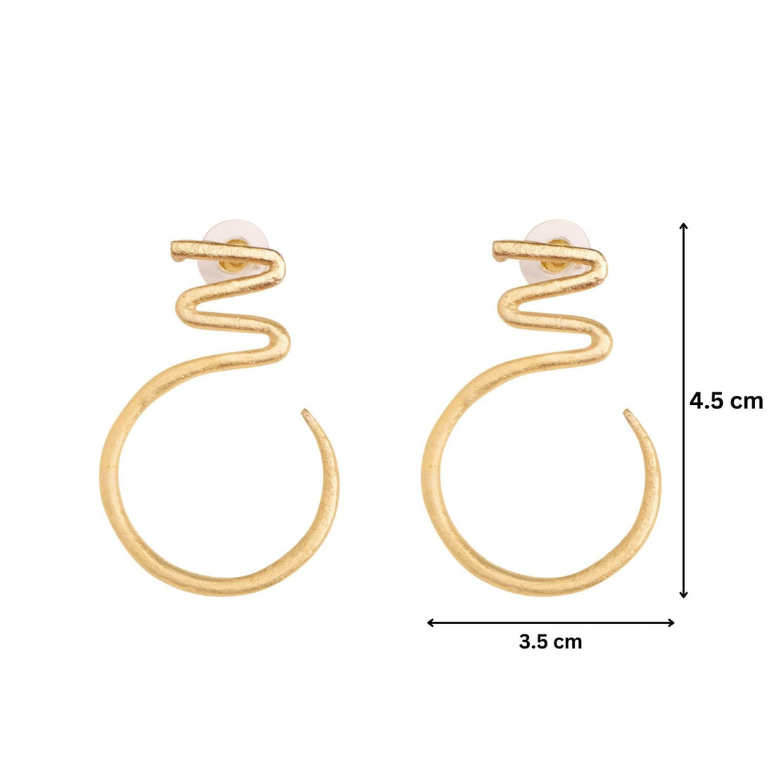 Golden Zigzag Gilded Earrings