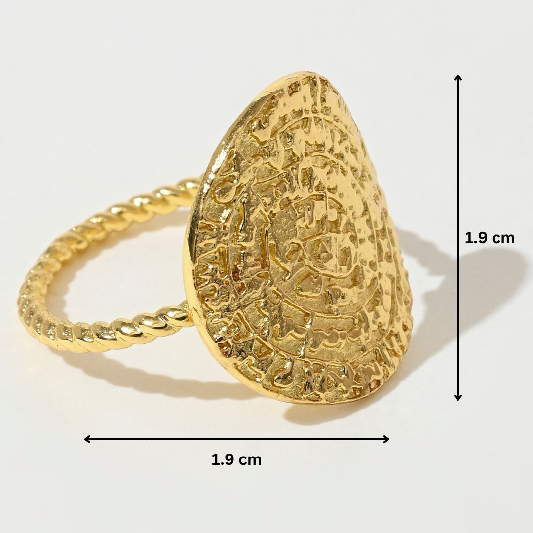 Greek Coin Charm Ring