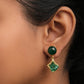 Green Jade Dangler Earrings