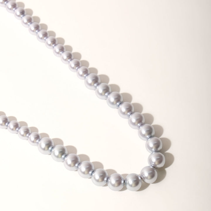 Grey Sea Shell Pearl Necklace