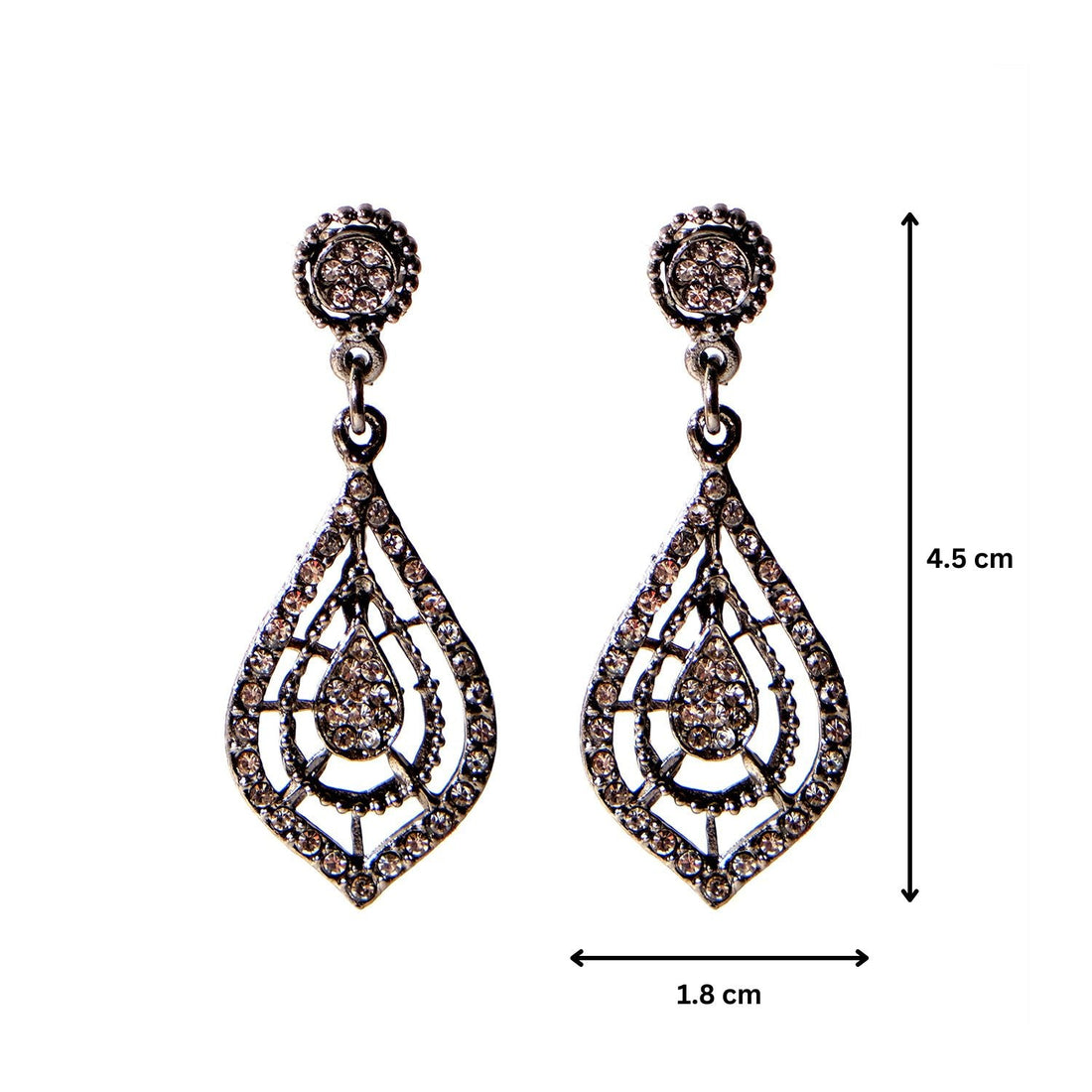 Gunmetal Blossom Earrings