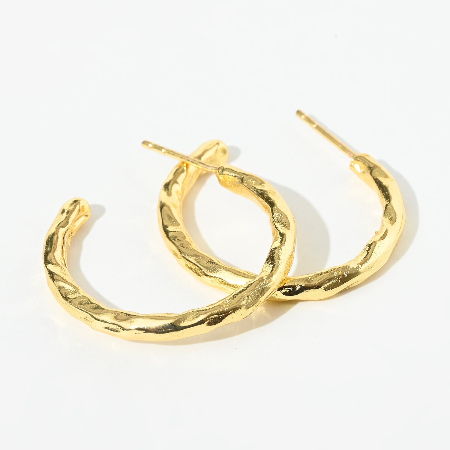 Hammered Hoop Earring