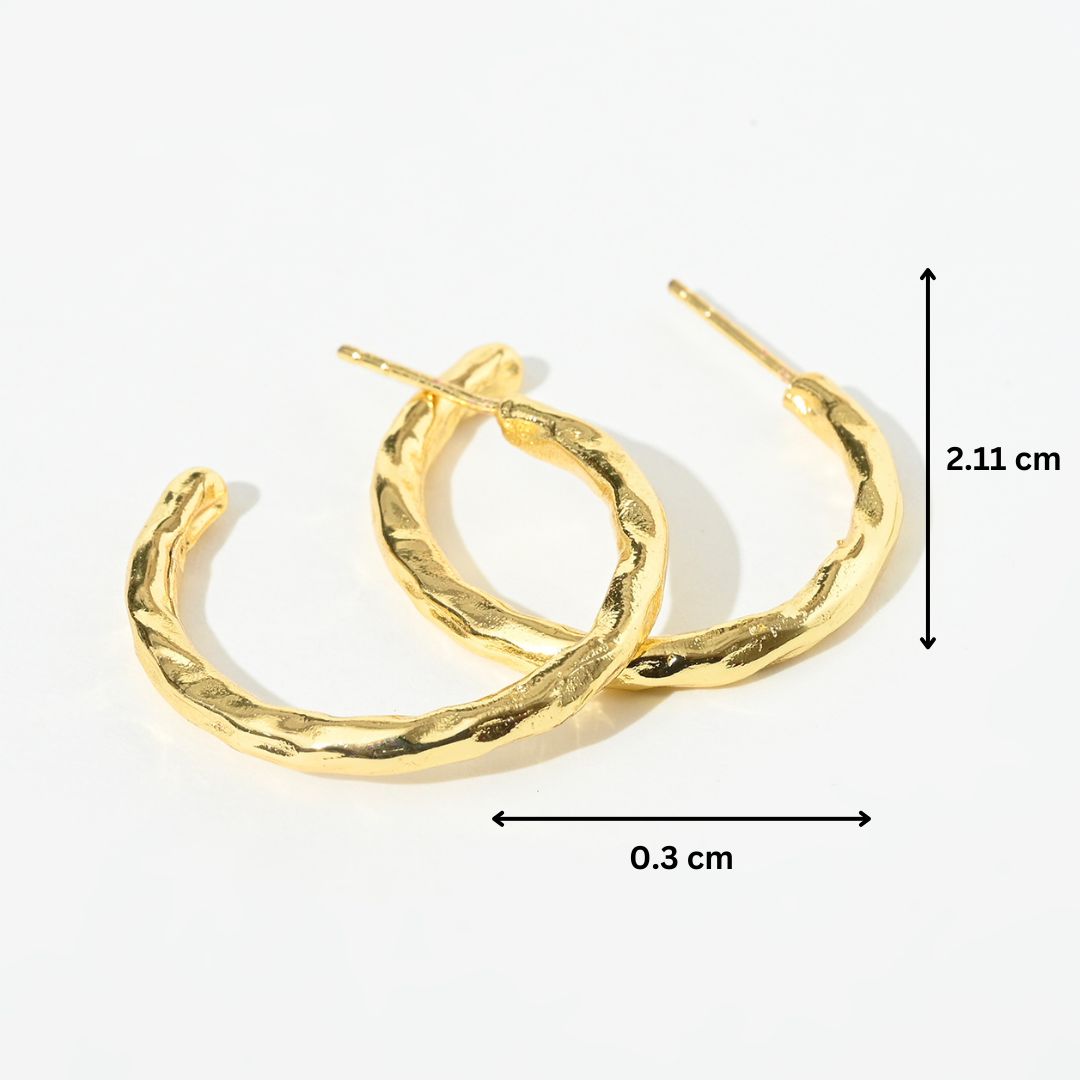 Hammered Hoop Earring