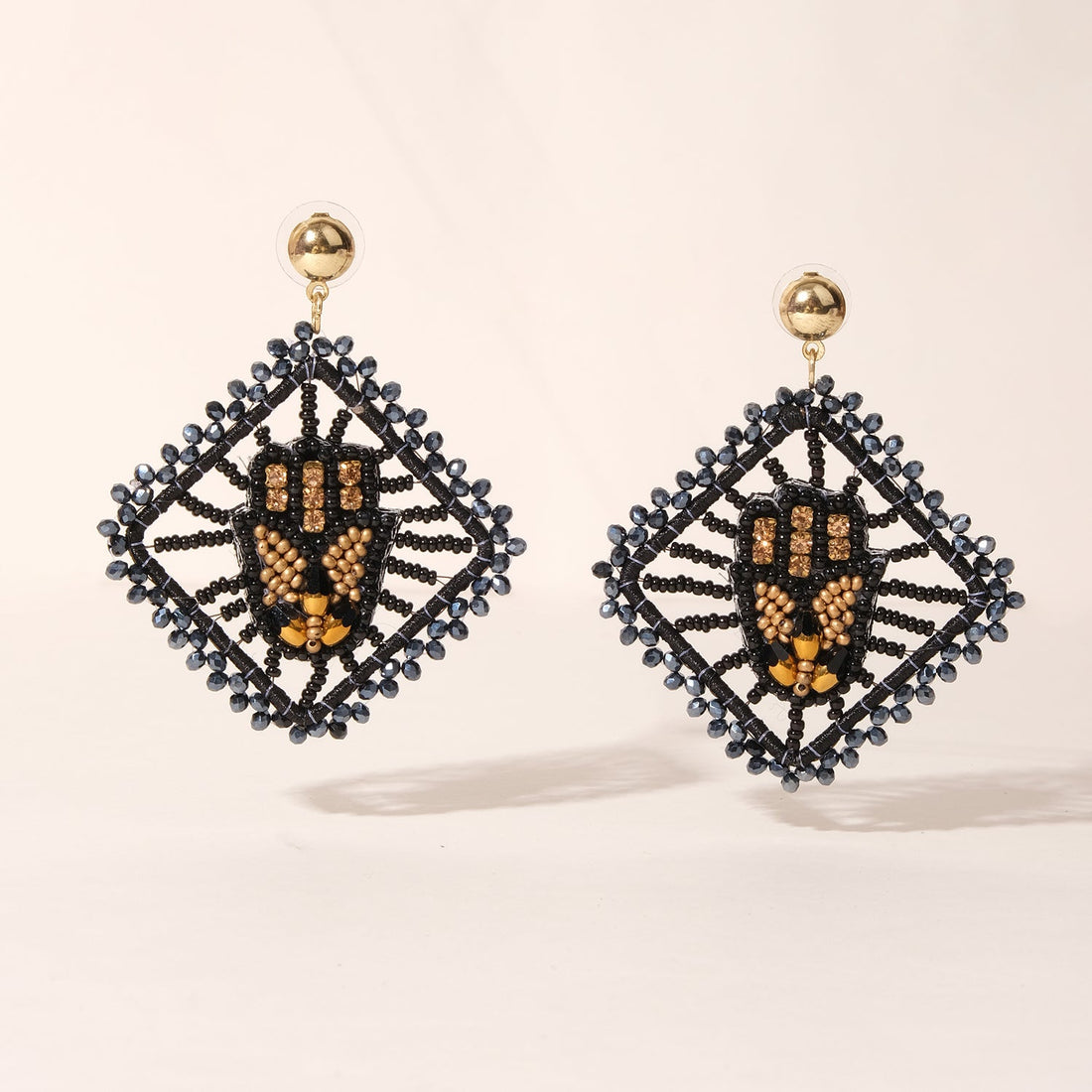 Hamsa Beads Statement Earrings