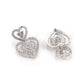 Hearts of Diamonds Silver Earrings