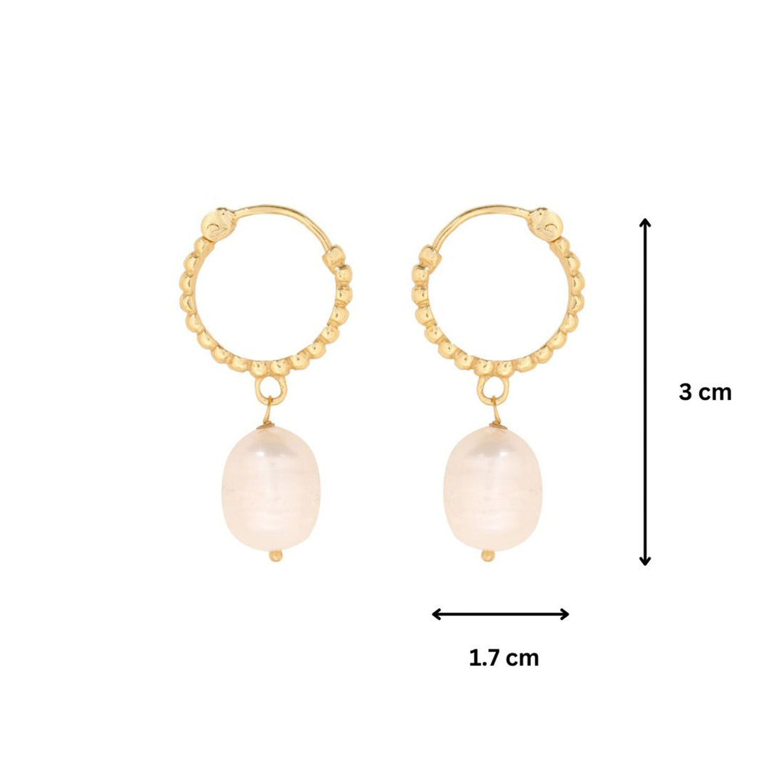 Huggie Pearl Drops Earrings