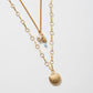 Kauri Shell layered  Necklace in Gold Finish