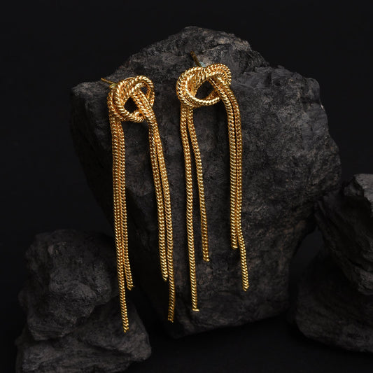 Knot Glamour Dangler Earrings