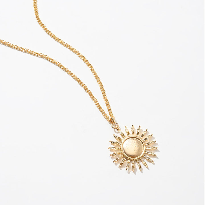 Large Sun Pendant Necklace