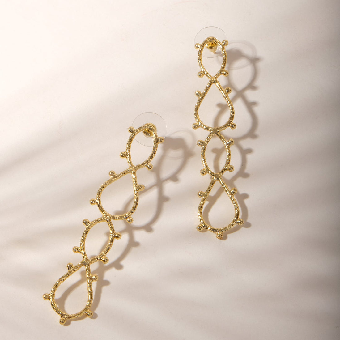 Long Dual Spiral Earrings