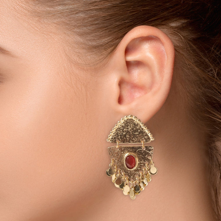 Luxe Golden Triangle Earrings