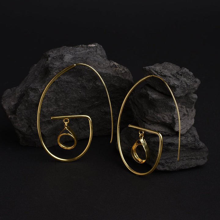 Luxe Oval Dangler Drop Earrings