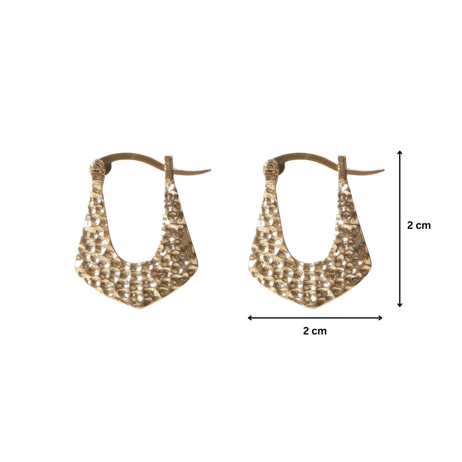 Luxe Semi-Pentagon Hoop Earrings