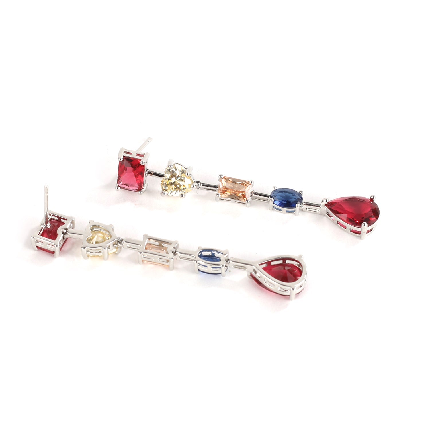 Multi Coloured Contemporary Designer Necklace Set with Earrings