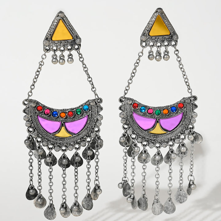 Multi Coloured Light Weight Jhumka Earrings