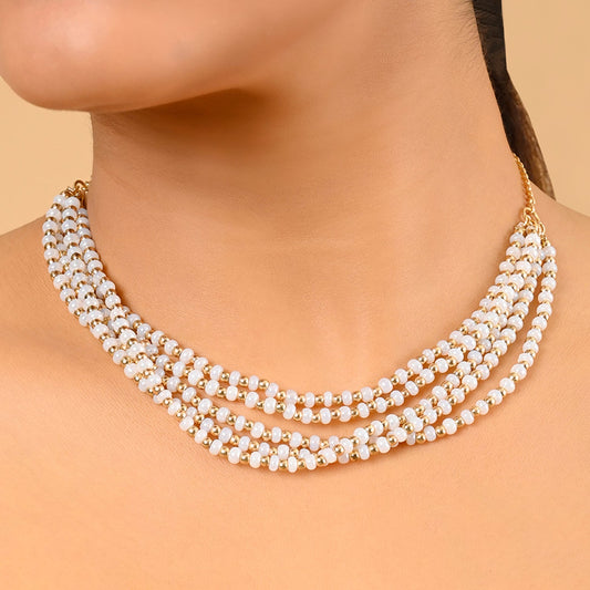 Multi Rows Pearl Necklace