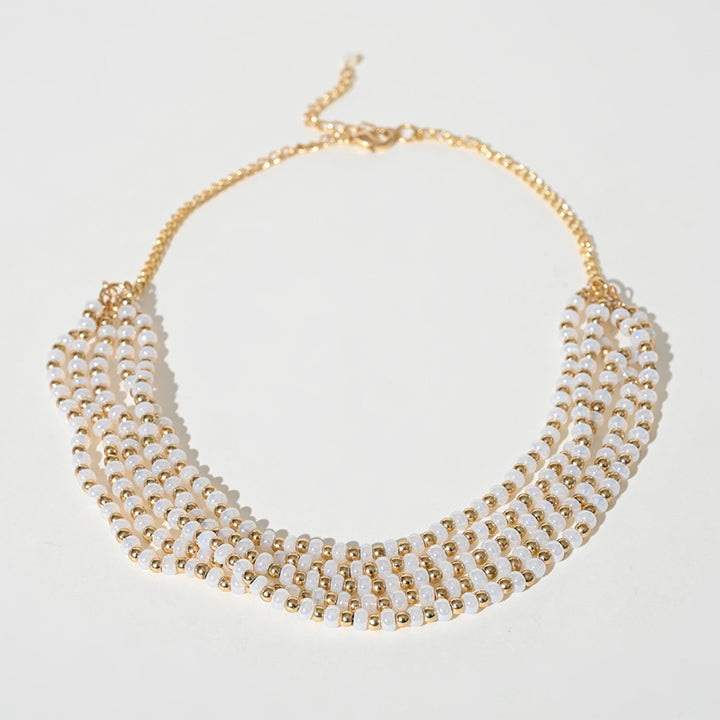 Multi Rows Pearl Necklace