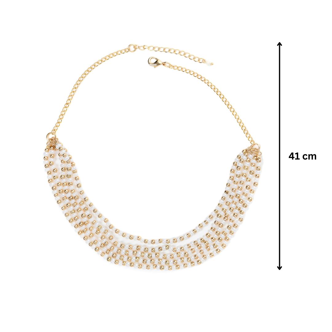 Multi Rows Pearl Necklace