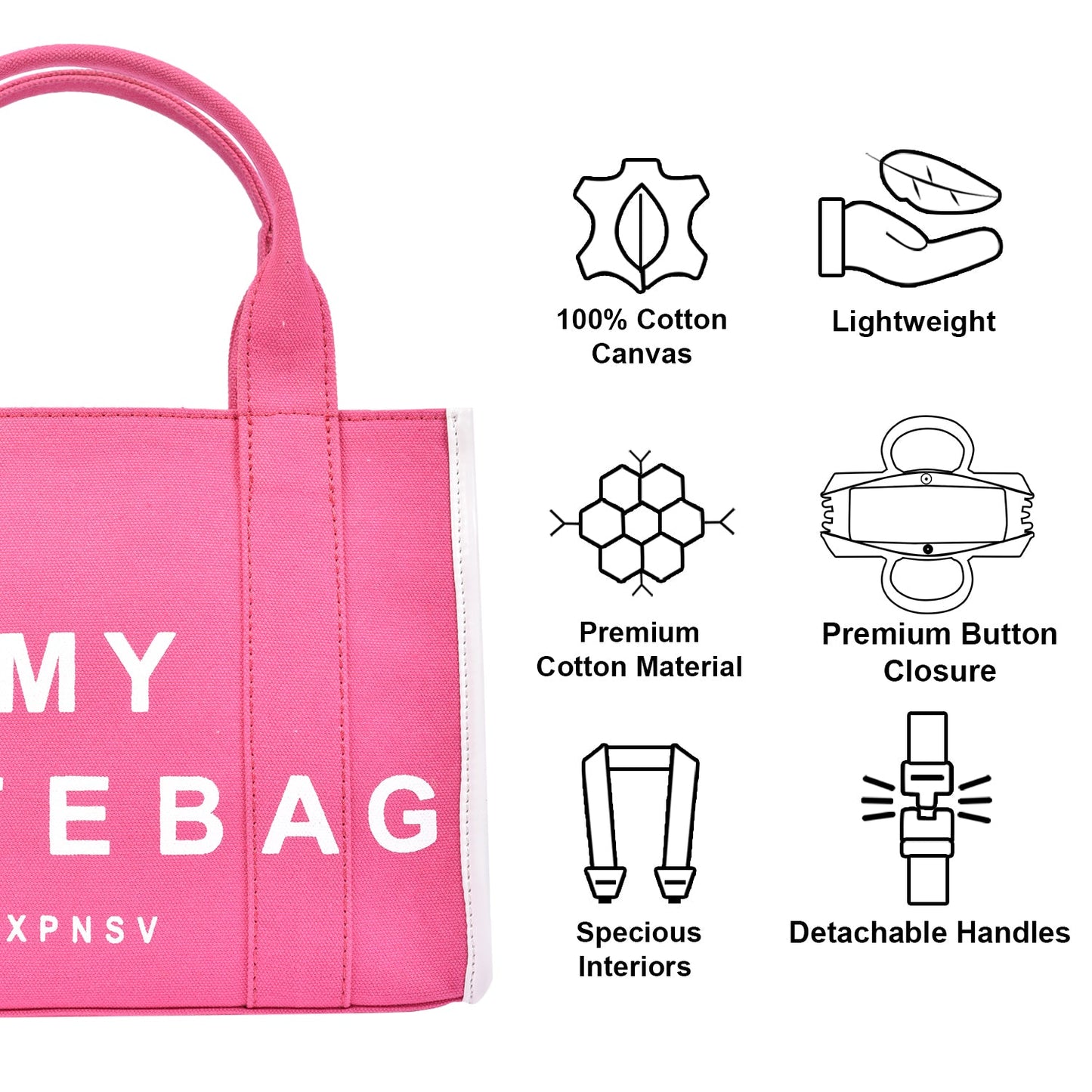 My Tote Bag Hot Pink