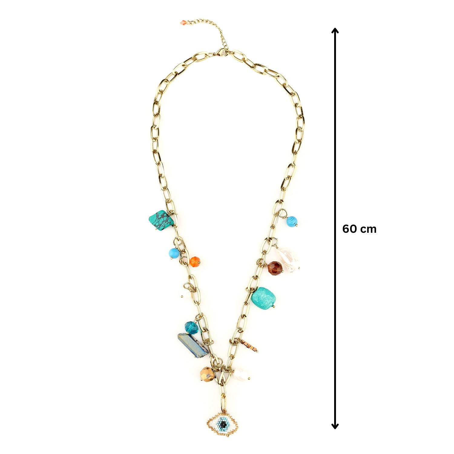 Mystical Evil Eye Crystal Beads Necklace