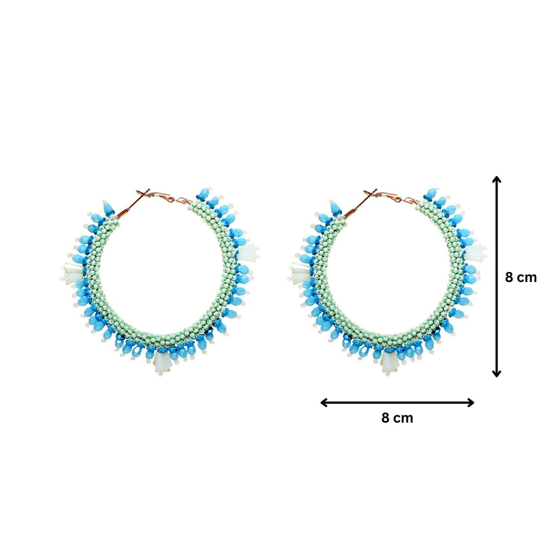 Ocean Breeze Beads Hoop Earrings