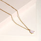 Opal Crystal Tear Drop Pendant Necklace