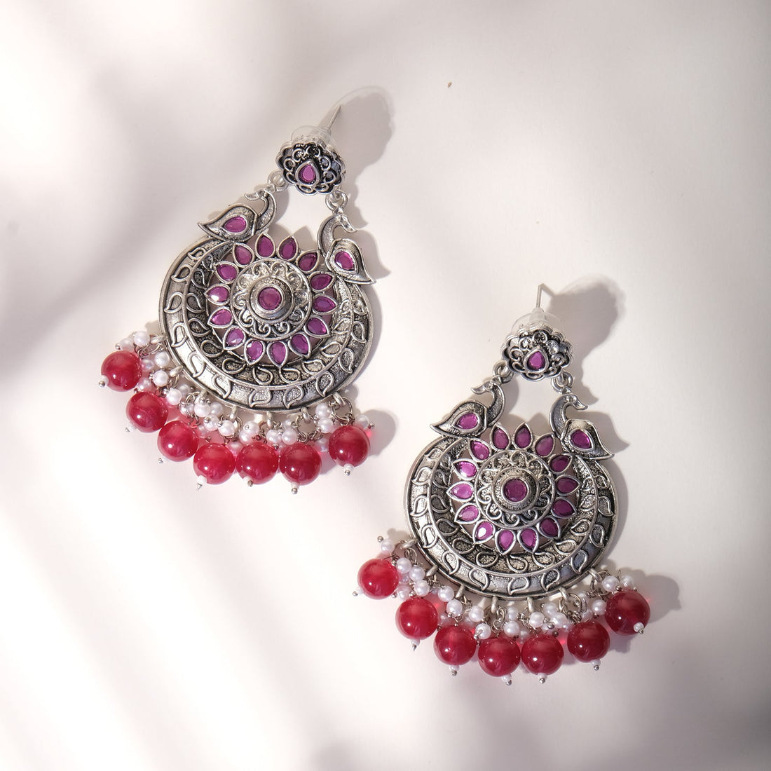 Oxidised Chandbali Lightweight Earrings