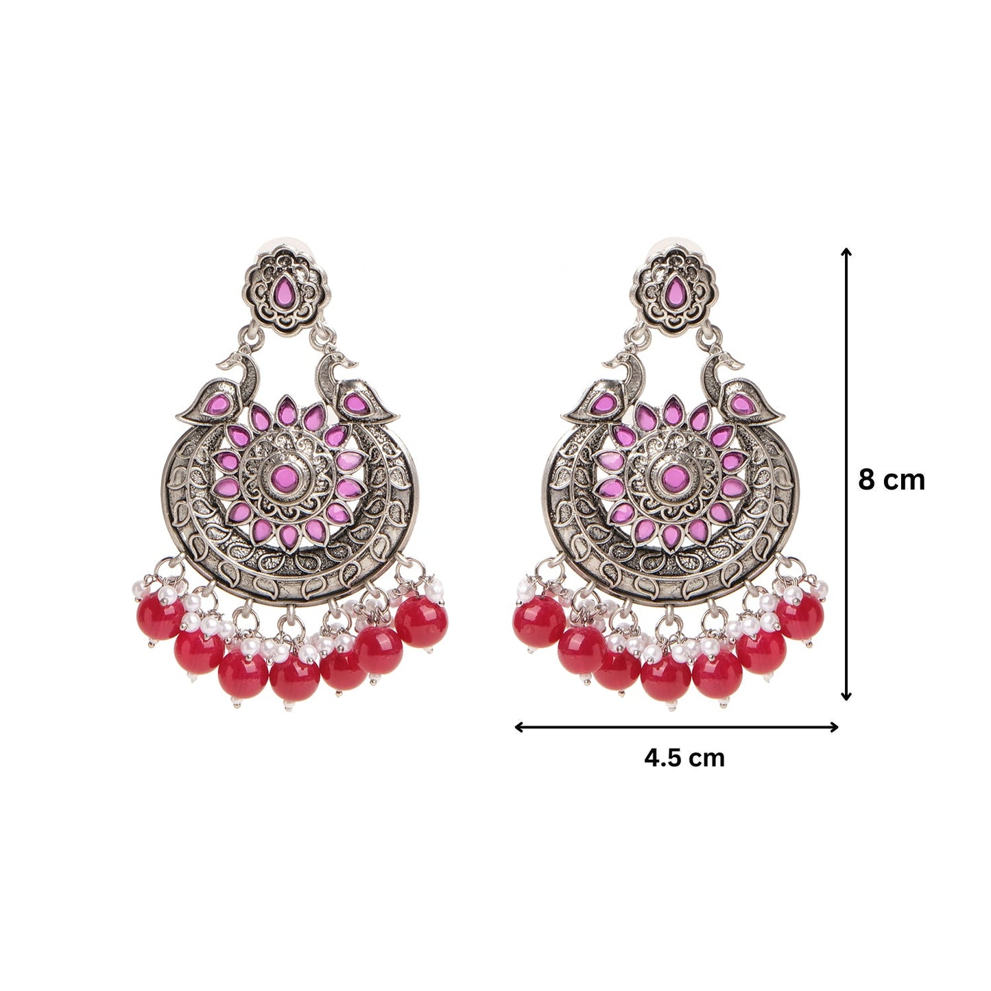 Oxidised Chandbali Lightweight Earrings