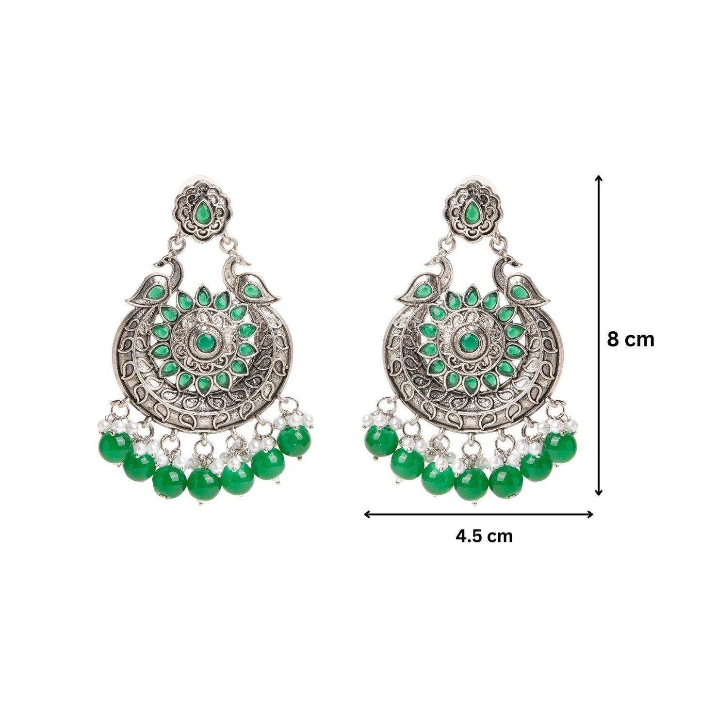 Oxidised Chandbali Lightweight Earrings