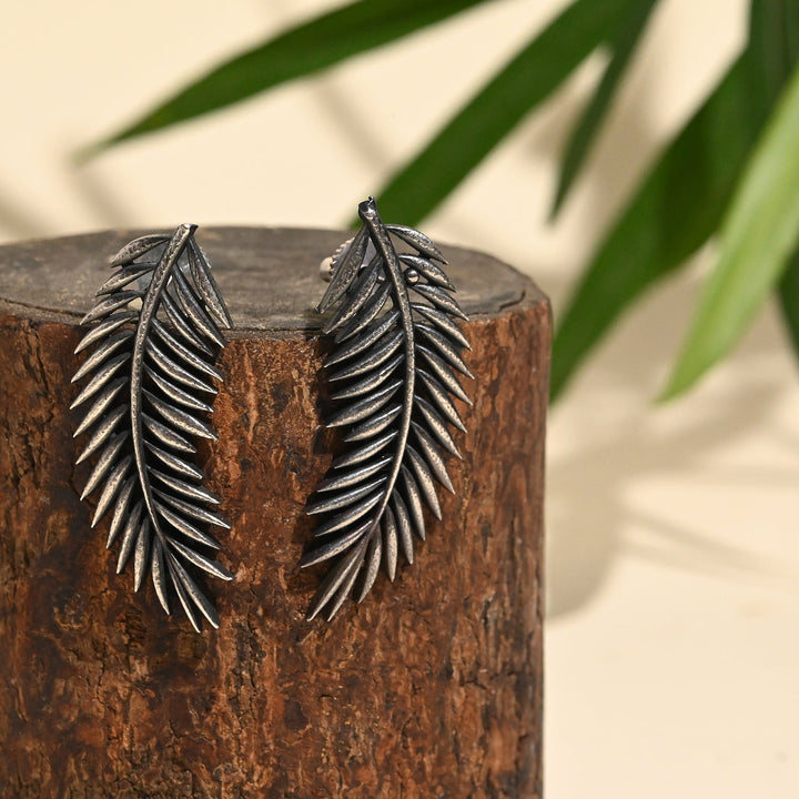 Palm Leaf Stud Earring