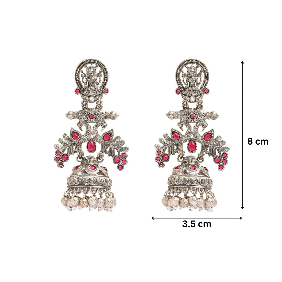 Pink Goddess Sija Floral Jhumka Earrings