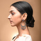 Pranali Silver Oxidised Earrings