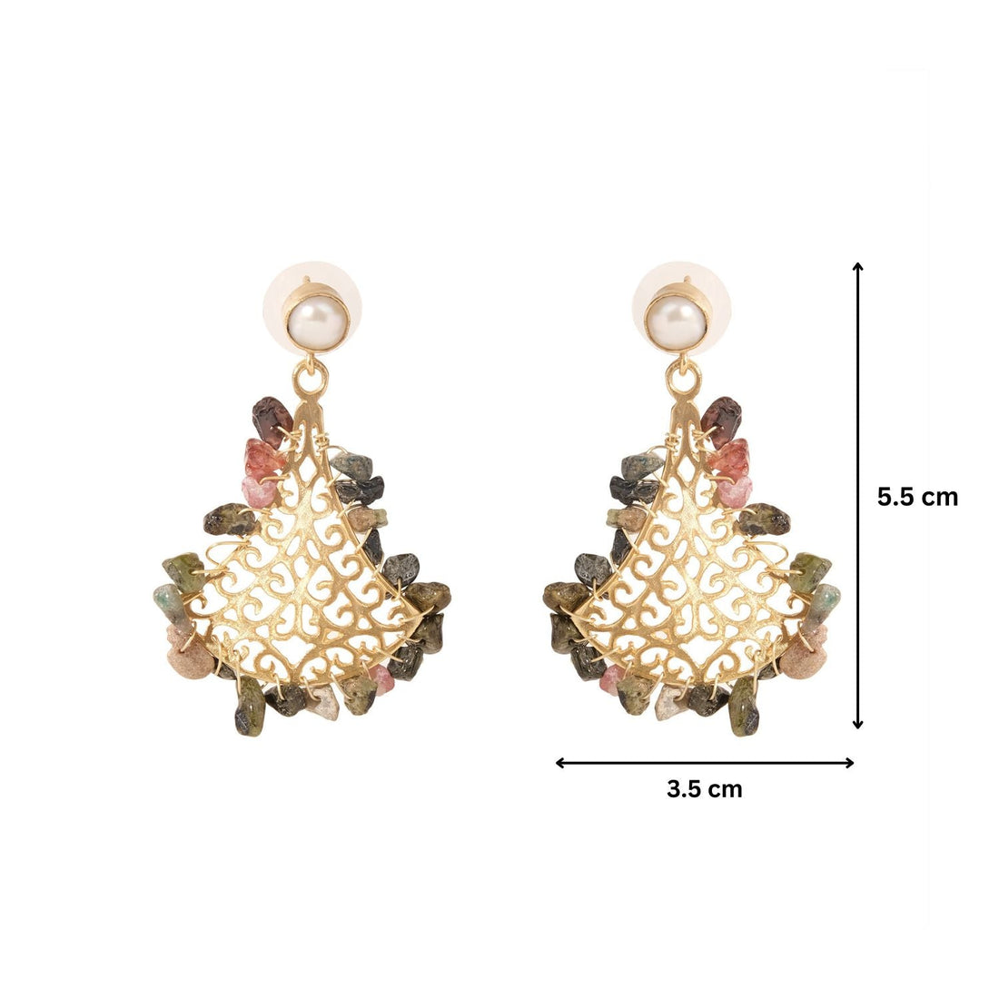 Precious Pattern Pearl Drop Earrings