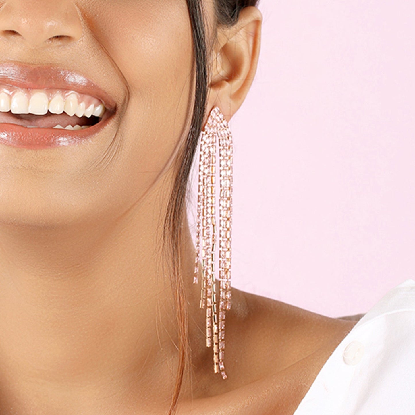 Pretty Party Dangler Shoulder Length Earrings