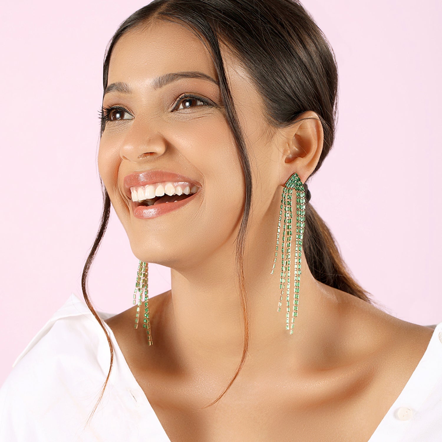 Pretty Party Dangler Shoulder Length Earrings