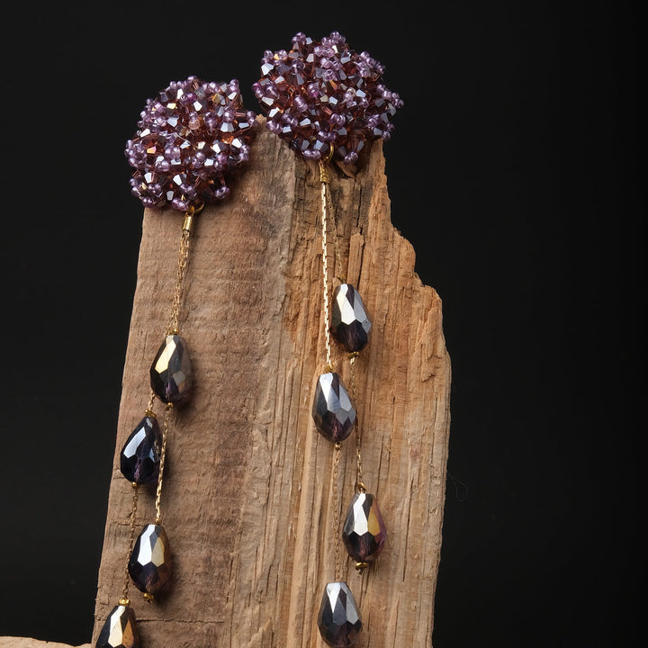 Purple Gleam Dangler Earrings