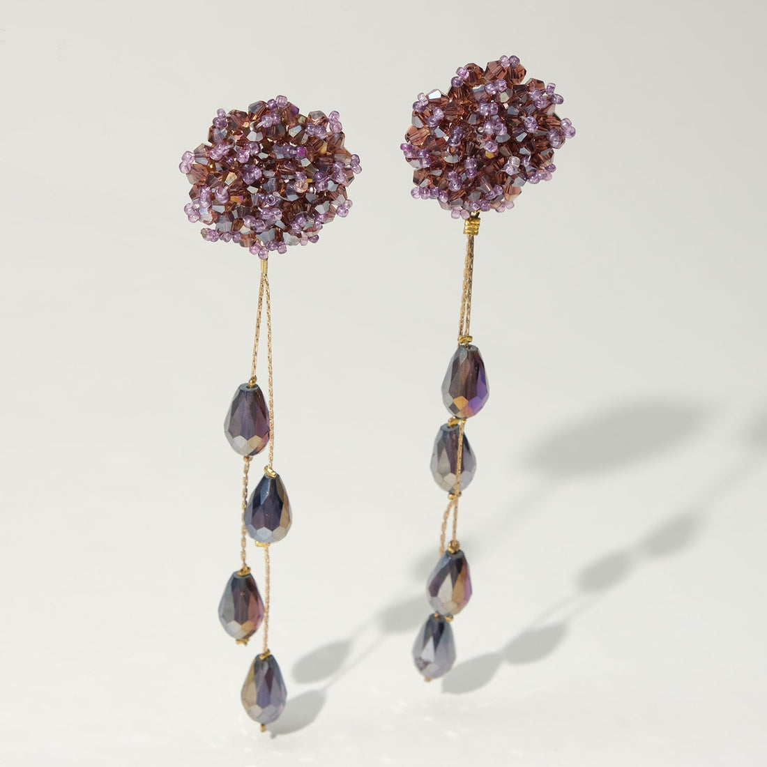 Purple Gleam Dangler Earrings