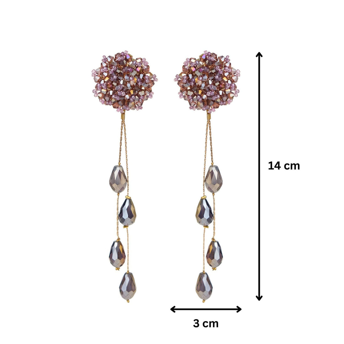 Purple Gleam Dangler Earrings