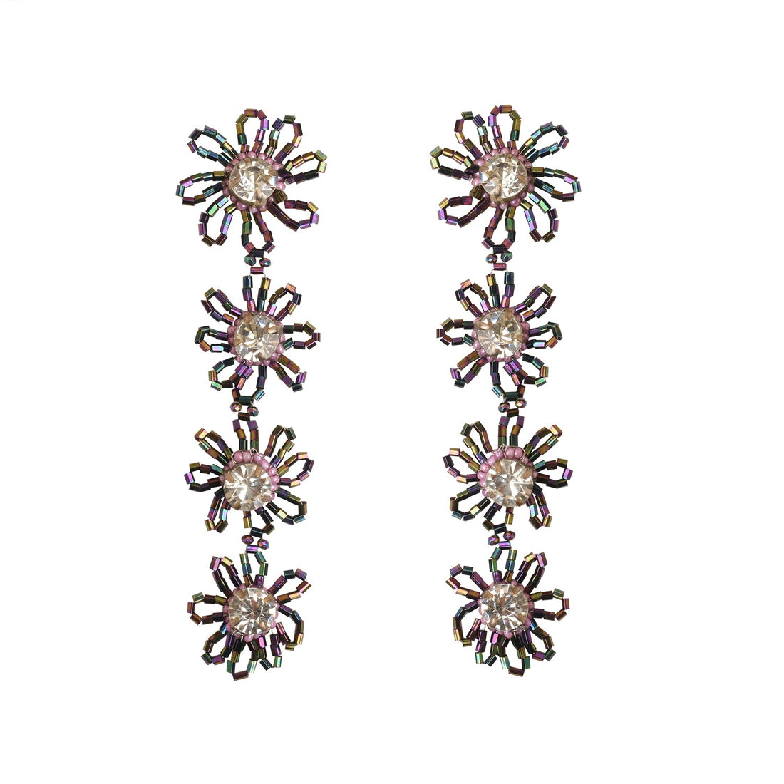 Quadra Flower Droplet Earrings