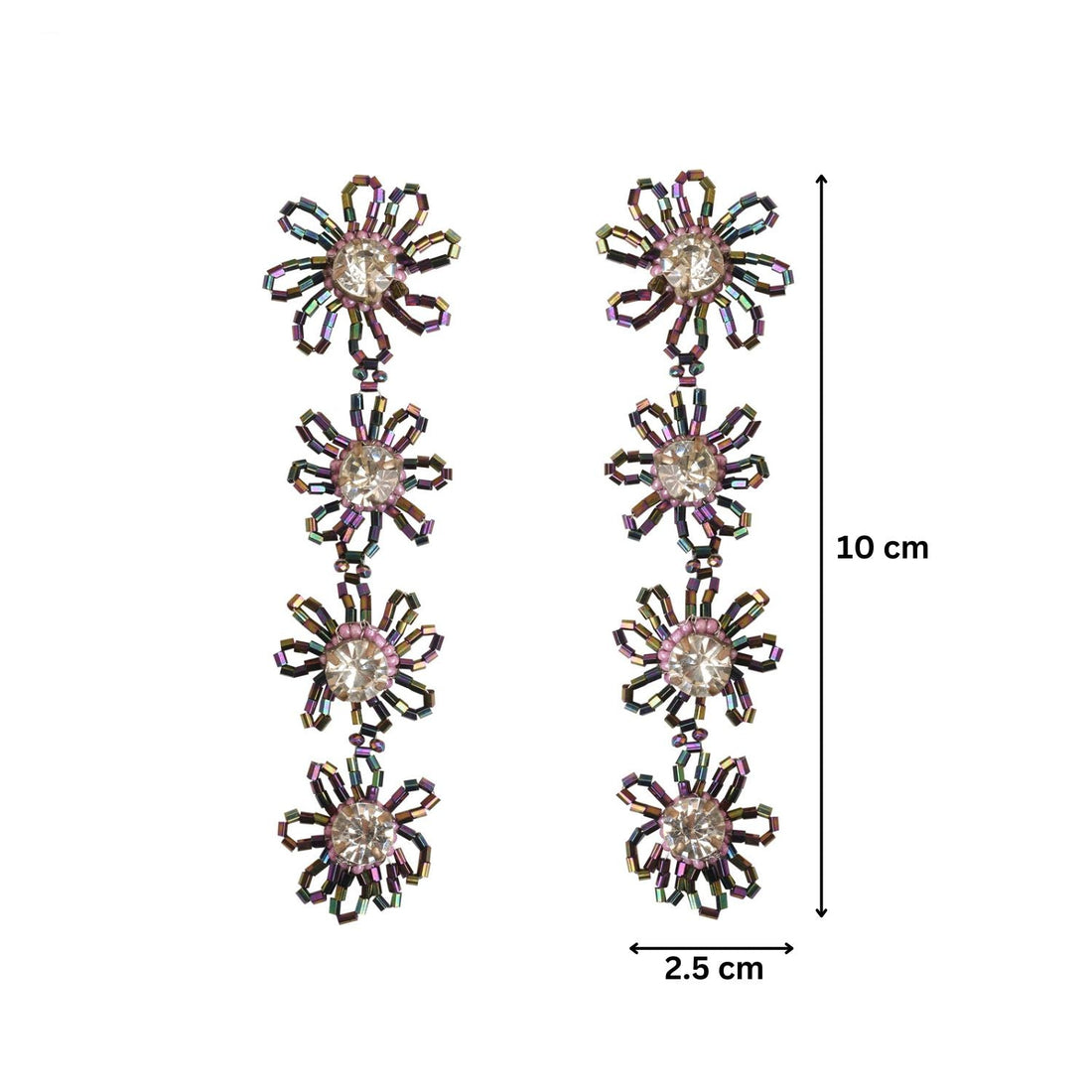 Quadra Flower Droplet Earrings