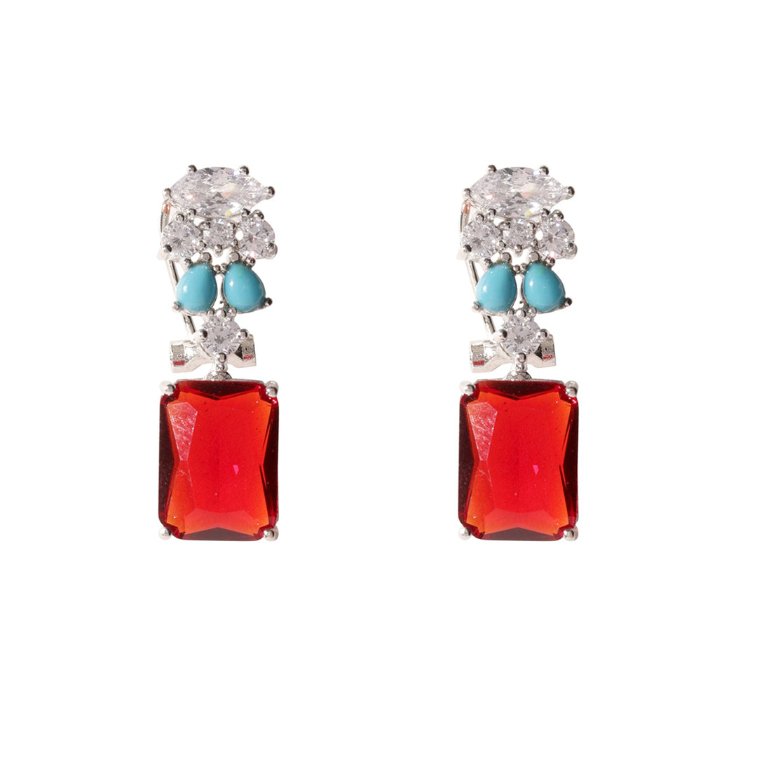 Radiant Red Elegance Earrings