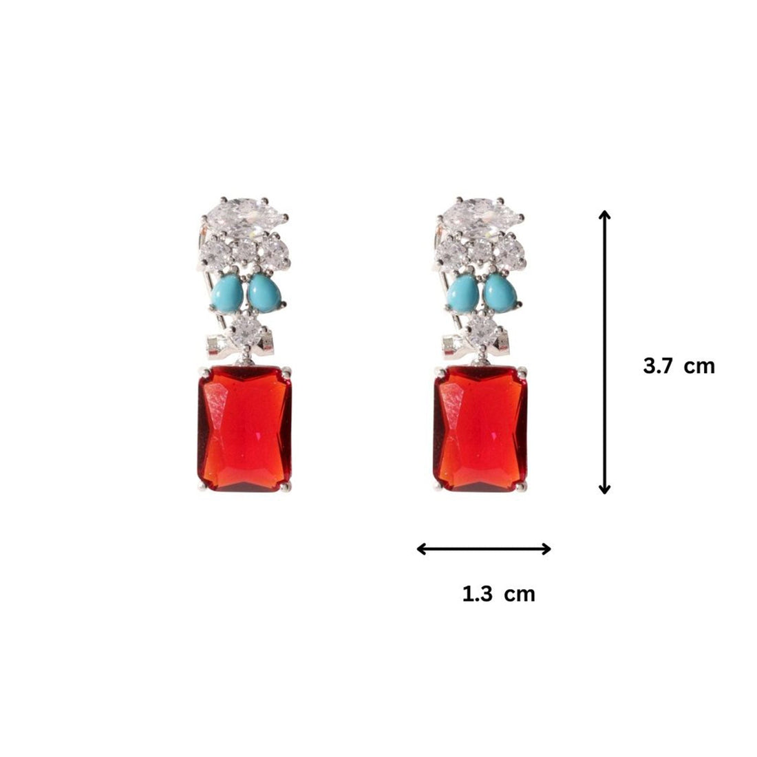 Radiant Red Elegance Earrings